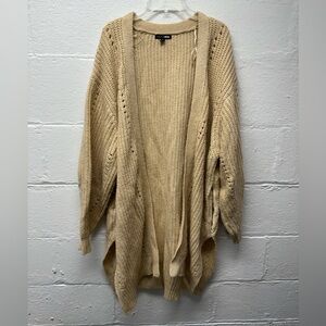 Fashion Nova Oversized Tan Knit Cardigan